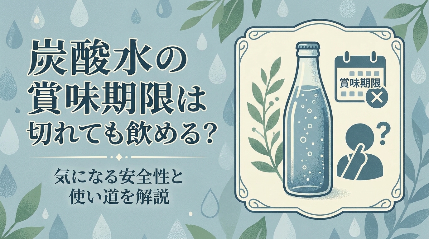 炭酸水の賞味期限は切れても飲める?