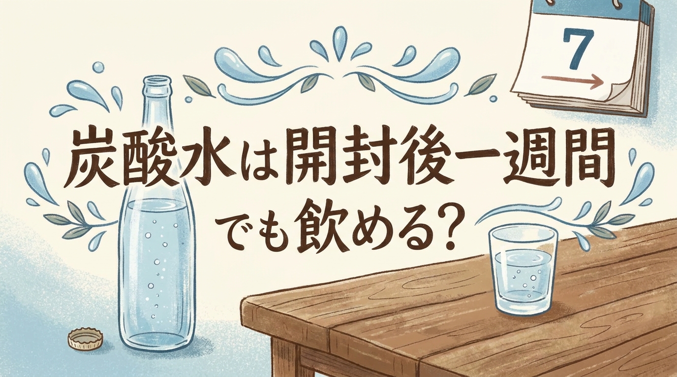 炭酸水は開封後一週間でも飲める?