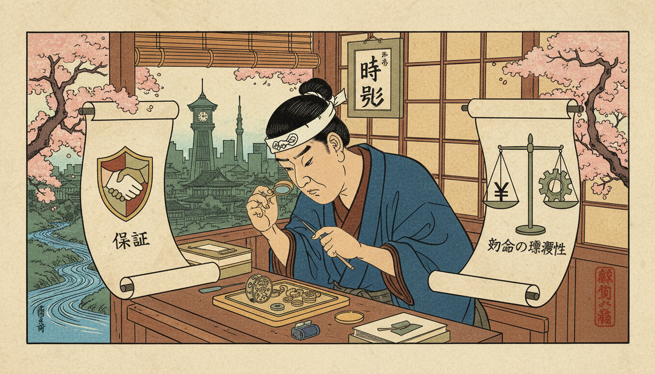 時計修理を東京で依頼するなら「技術力」「保証」「料金の透明性」を重視すべき